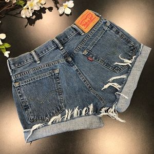 Levi’s 517 High Waist Cutoff Denim Jean Shorts